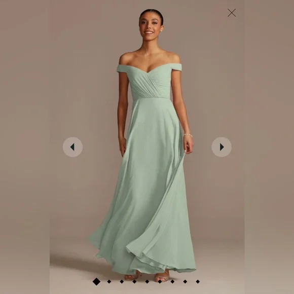 David's Bridal | Dresses | Davids Bridal Chiffon Bridesmaids Dress |  Poshmark